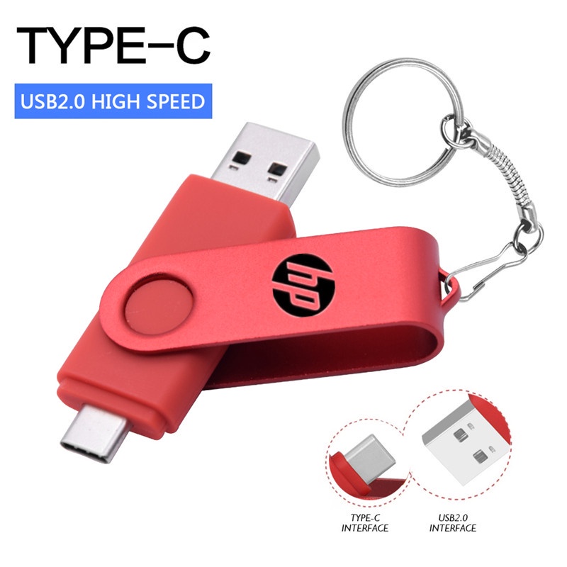 Flashdisk HP High Speed 3in1 OTG USB Type C/Micro Flash Drive 2tb 1tb 512gb Flashdisk 256gb Untuk HP/Tablet/PC