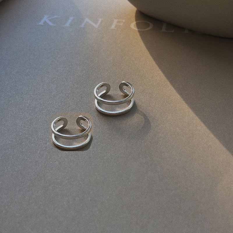 High-end Rantai Perasaan Retro Hong Kong Rasa Temperamen Kepribadian Niche Sederhana Tanpa Tindik Klip Telinga