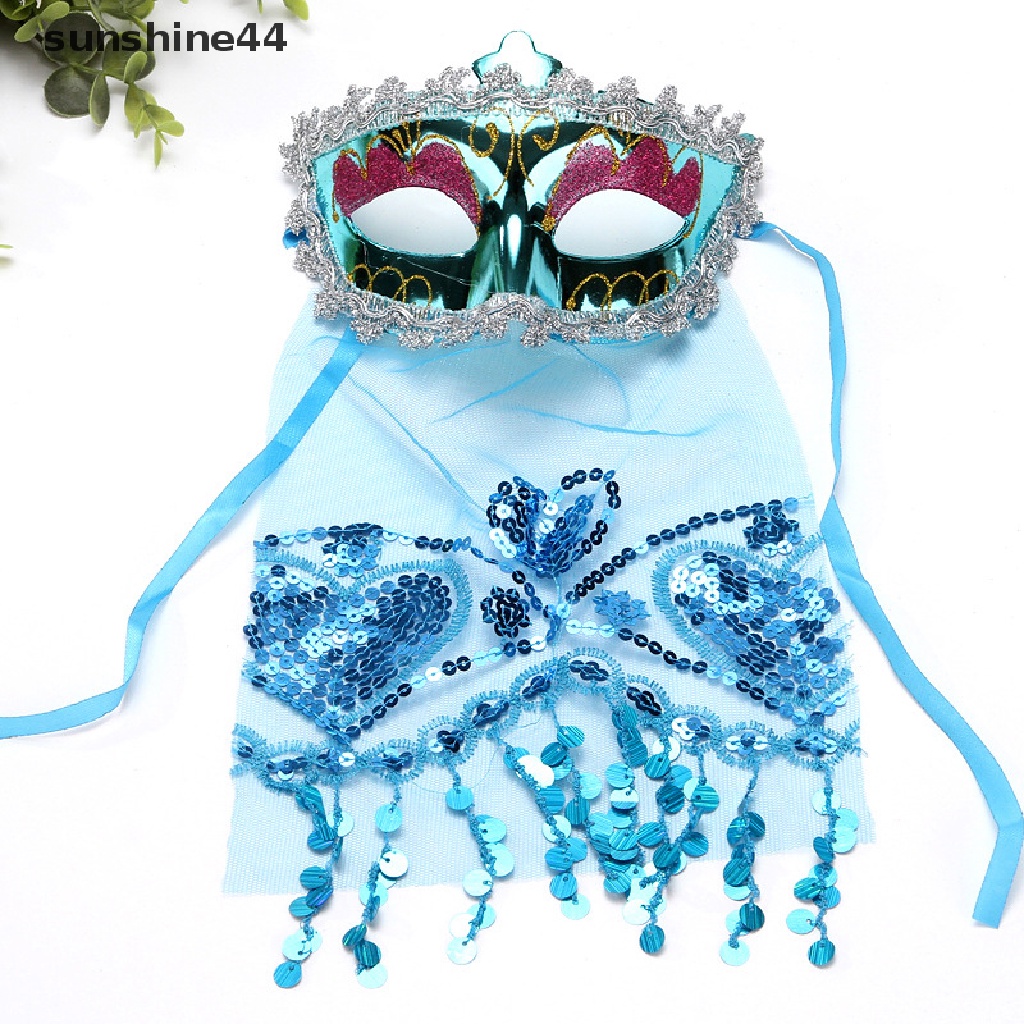 Sunshine Kostum Kerudung Masker Sexy Lady Dance Party Diamond Venetian Mask Cosplay Party ID