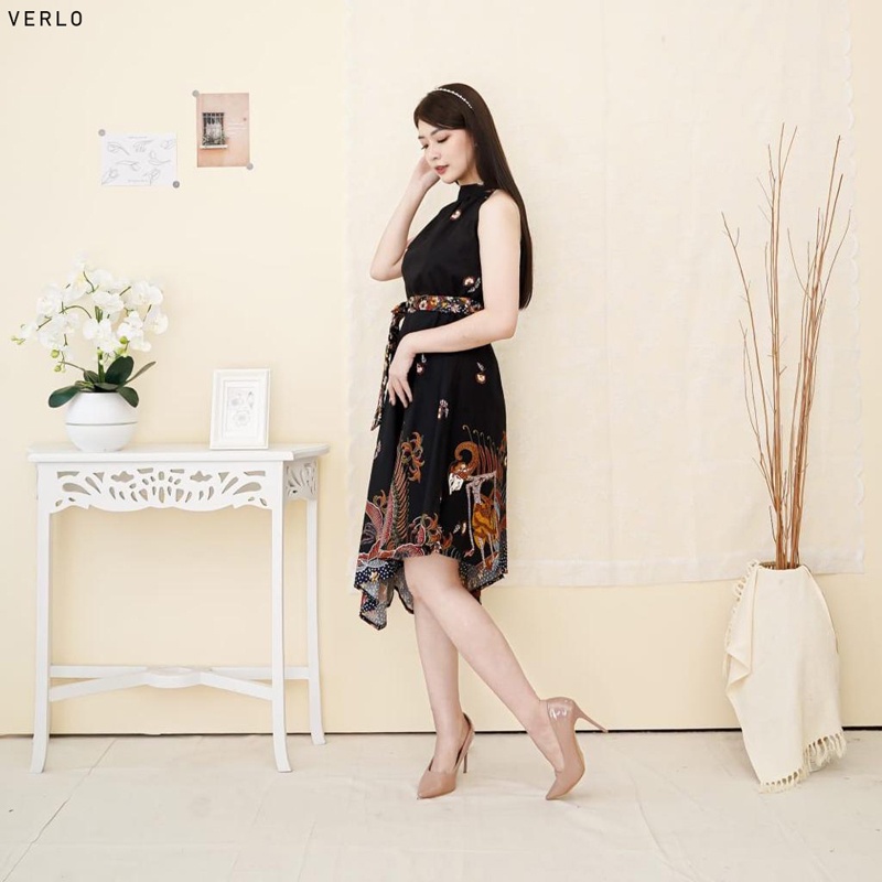 Everloth Verlo Dress Batik Modern Wanita Gaun Terusan Jumbo