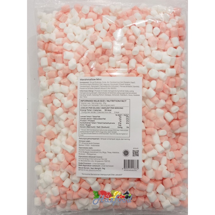 

Corniche Mini Pink White Marshmallow 1kg