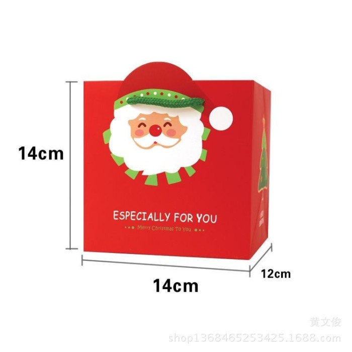 

PBSA santa paperbag box kotak natal bingkisan tempat hadiah kado - S