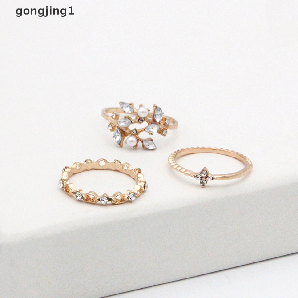 Ggg 10Pcs/set Cincin Bulan Bintang Wanita Gadis Bohemian set Perhiasan Hadiah Aksesoris ID