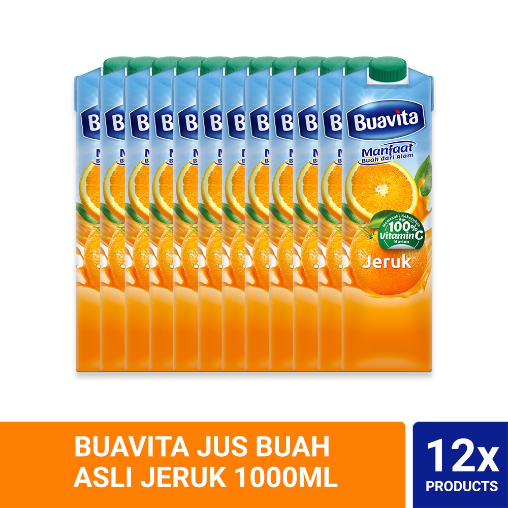 

Buavita Jus Buah Asli Jeruk 1000ml (Isi 12)