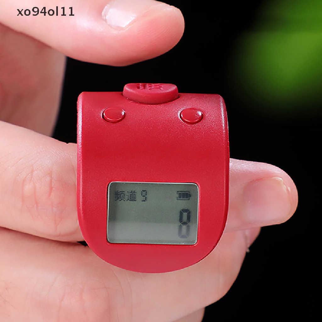 Xo Cincin Jari Elektronik LCD Digital Mini Hand Tally Counter 9digi Sholat Rechargeable Counters Clicker OL
