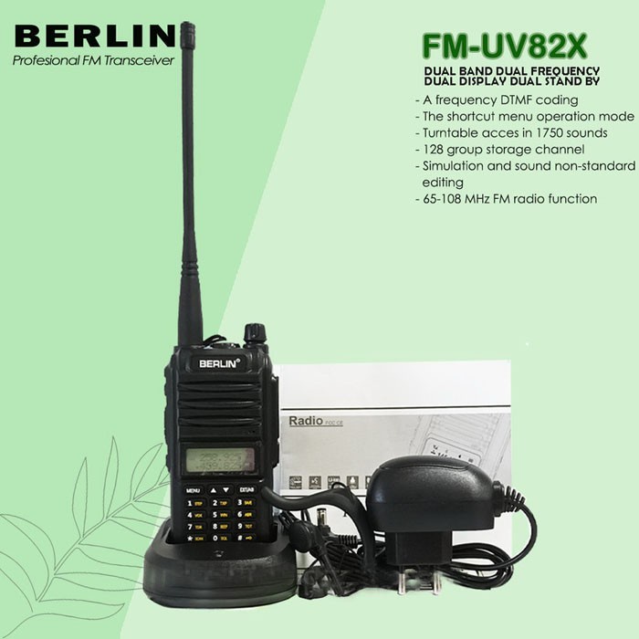 Berlin FM-UV82X Handie Talkie HT Dual Band FM Transceiver UV82X