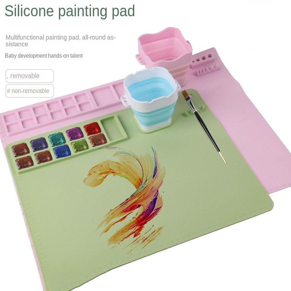 Tikar Lukisan Silikon Nanas Perlengkapan Kantor Watercoloring Stamping Waterproof Craft Mat Untuk Melukis