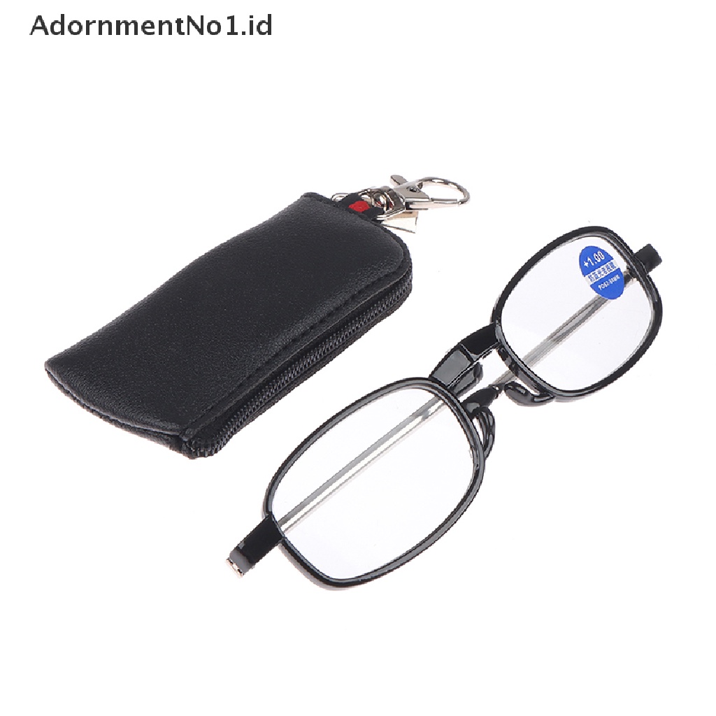 [AdornmentNo1] Kacamata Baca Blue Ray Pria Wanita Kacamata Lipat Frame Metal With Box Portable [ID]