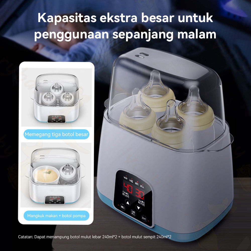 Ivorybaby Alat steril botol susu bayi import Botol warmer dengan remote Bottle sterilizer Penghangat botol susu 2in1