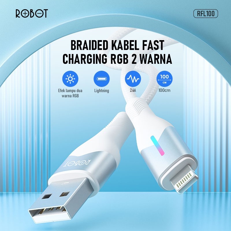 KABEL DATA USB Robot RFM100/RFC100/RFL100 Kabel Data Charger Fast Charging 2.4A