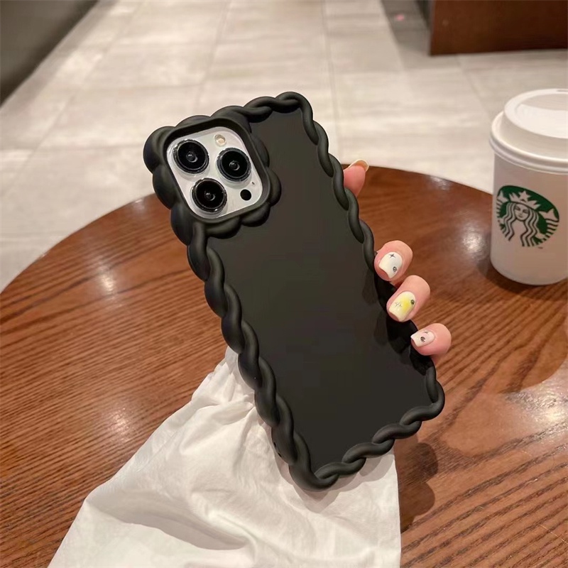 IPHONE Casing Hp Persegi Anyam Cocok Untuk Iphone14 13 12 11 Pro X XS Max XR Paket Lengkap simple Dan Modis soft casing