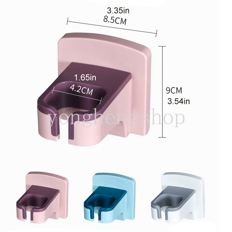 Rak Pengering Rambut Tempel Dinding Dengan Gantungan Kabel Bebas Pukulan Hairdryer Holder Hemat Ruang Rak Penyimpanan Bracket Kamar Mandi Organizer Berdiri