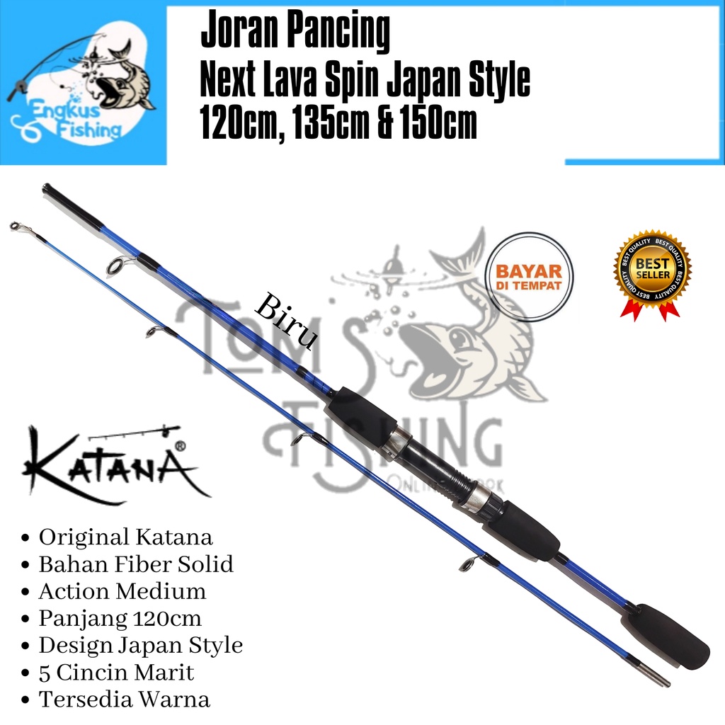 Joran Pancing Katana Sugomori Japan Style 120cm Fiber Solid Murah - Engkus Fishing