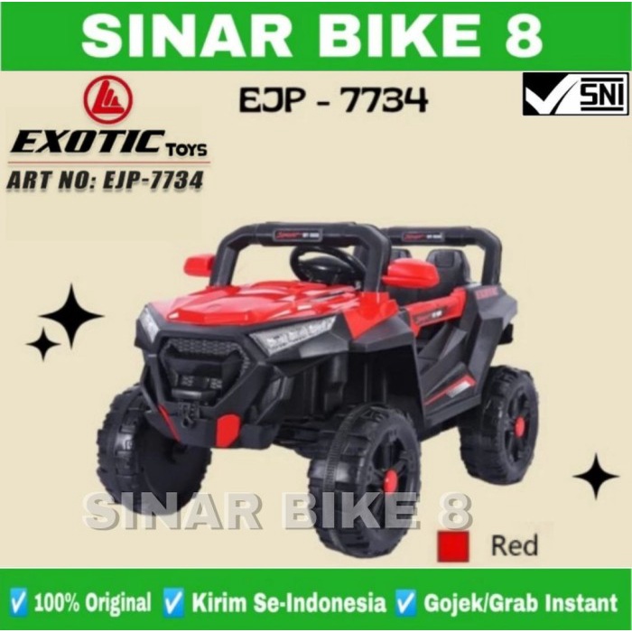 Mobilan Aki Mainan Anak EXOTIC EJP 7734 Remote Control 2 Gearbox