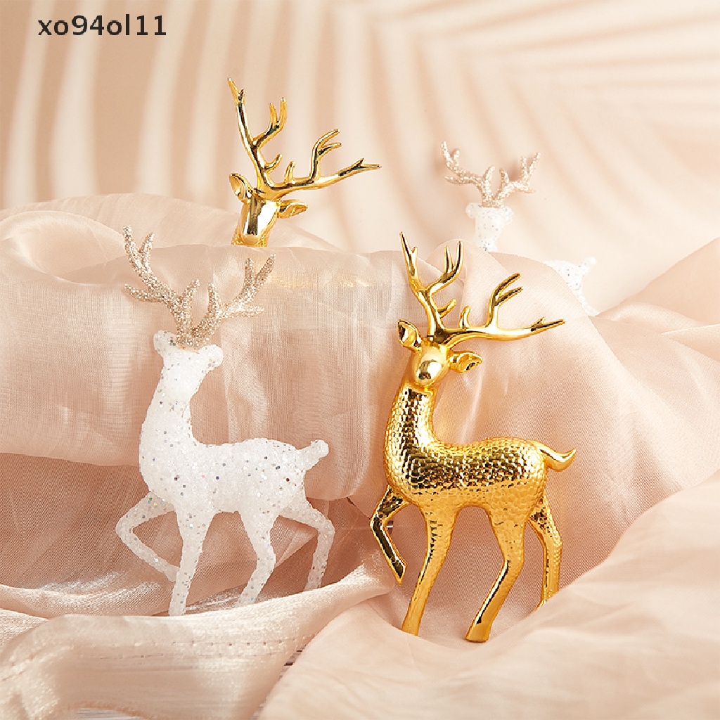 Xo Natal Kristal Rusa Putih Flash Cake Dessert Decor Forest Elk Kids Merry OL