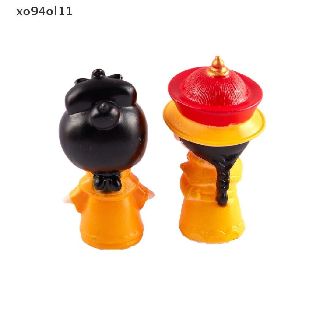 Xo Chinese Emperor Empress Patung PVC Queen Ornamen Dekorasi Tradisional Kue OL