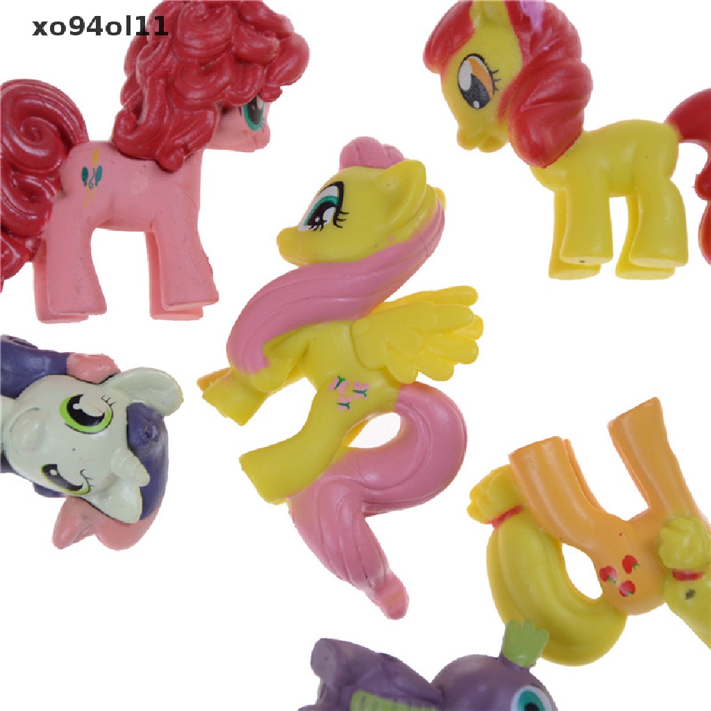 Xo 12pcs Mainan Action Figure Unicorn+Rain Dash Horse Model Untuk Anakhadiah Natal OL