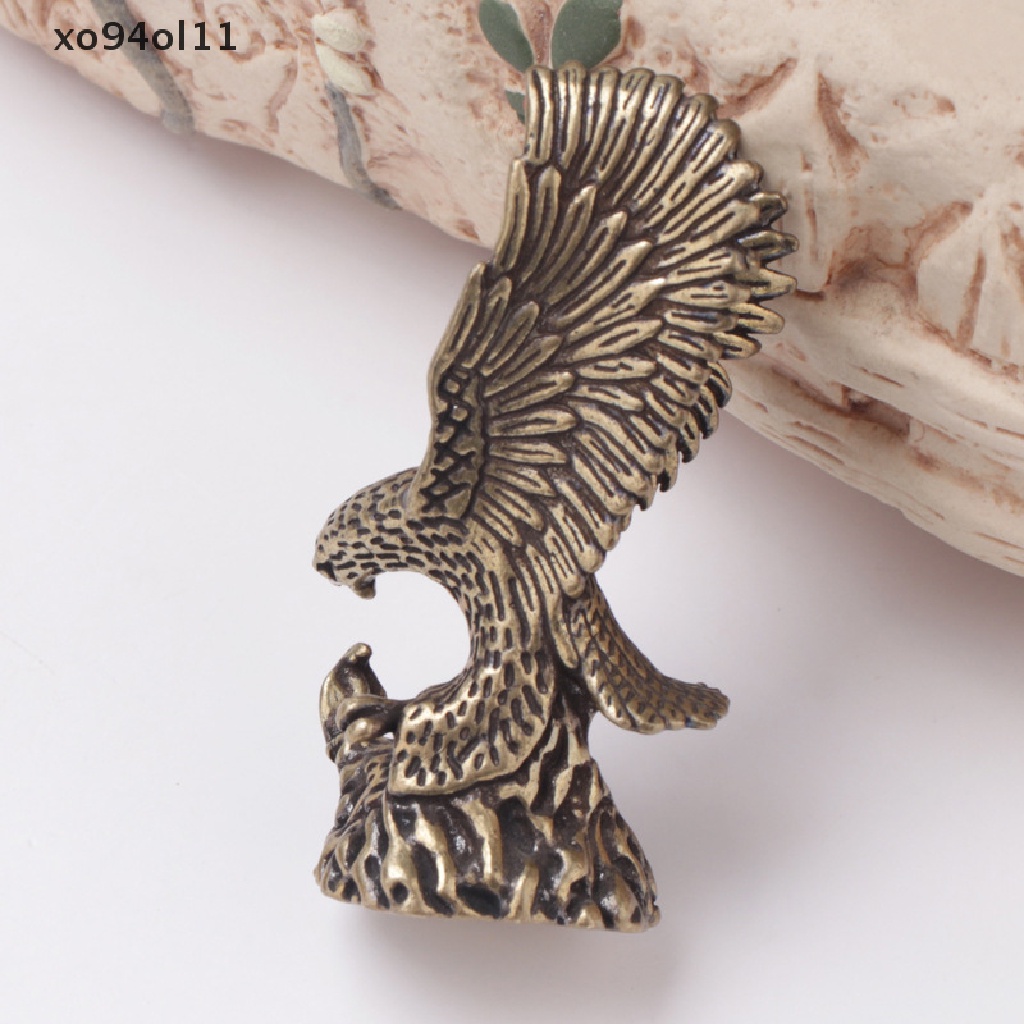 Xo Bronze Flying Eagle Statue Patung Miniatur Kuningan Dekorasi Rumah Kerajinan OL