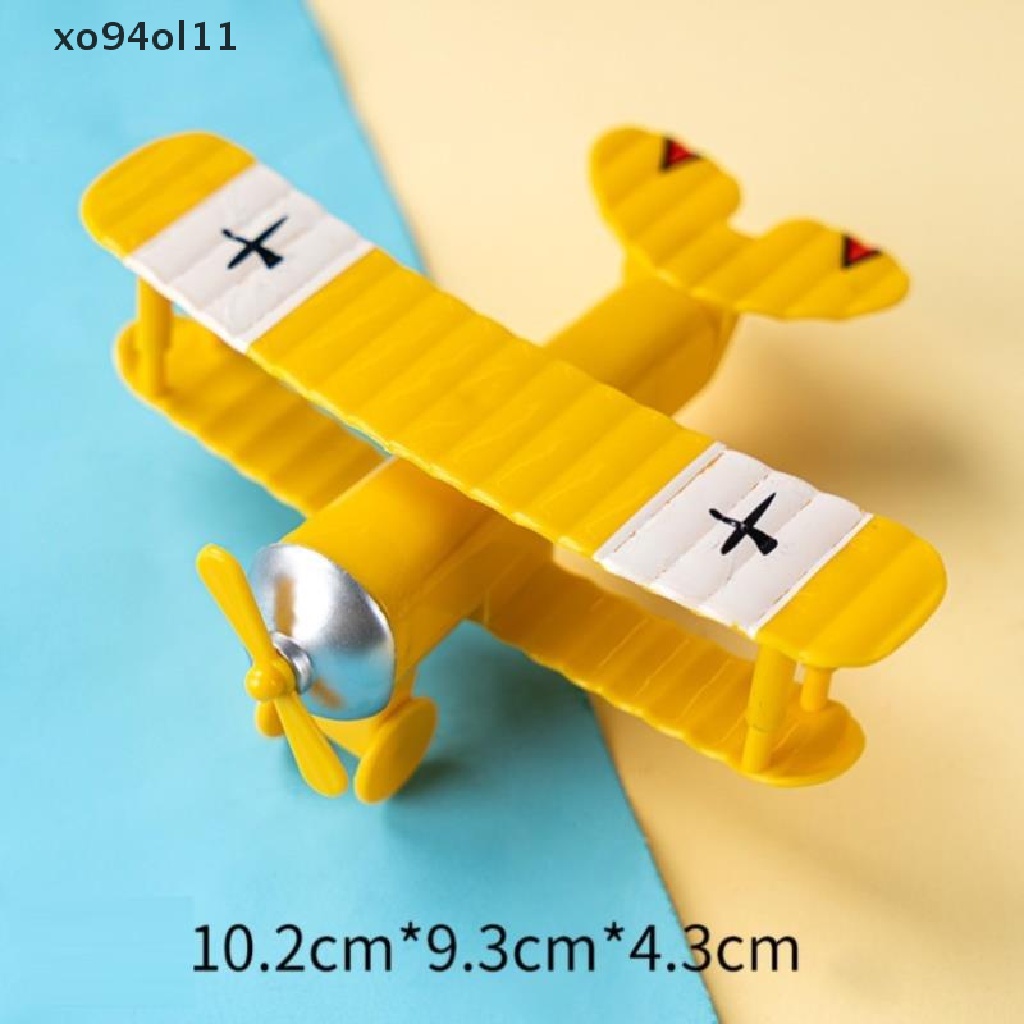 Xo Patung Mini Model Biplane Untuk Dekorasi Rumah Bahan Metal Iron Air Plane Model Plane OL
