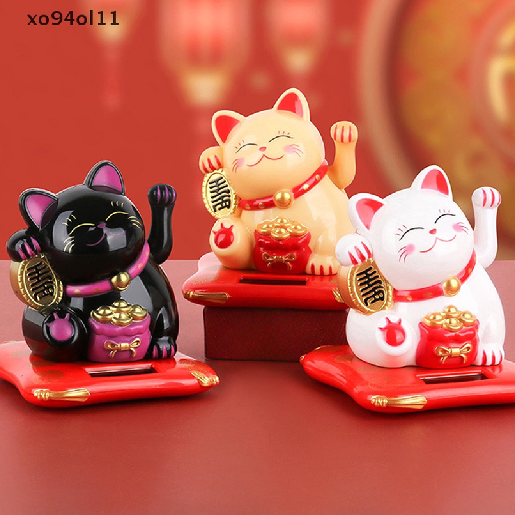 Xo Dekorasi Mobil Imlek Jepang Solar Lucky Cat Kue Baking Ornamen Tahun Baru OL