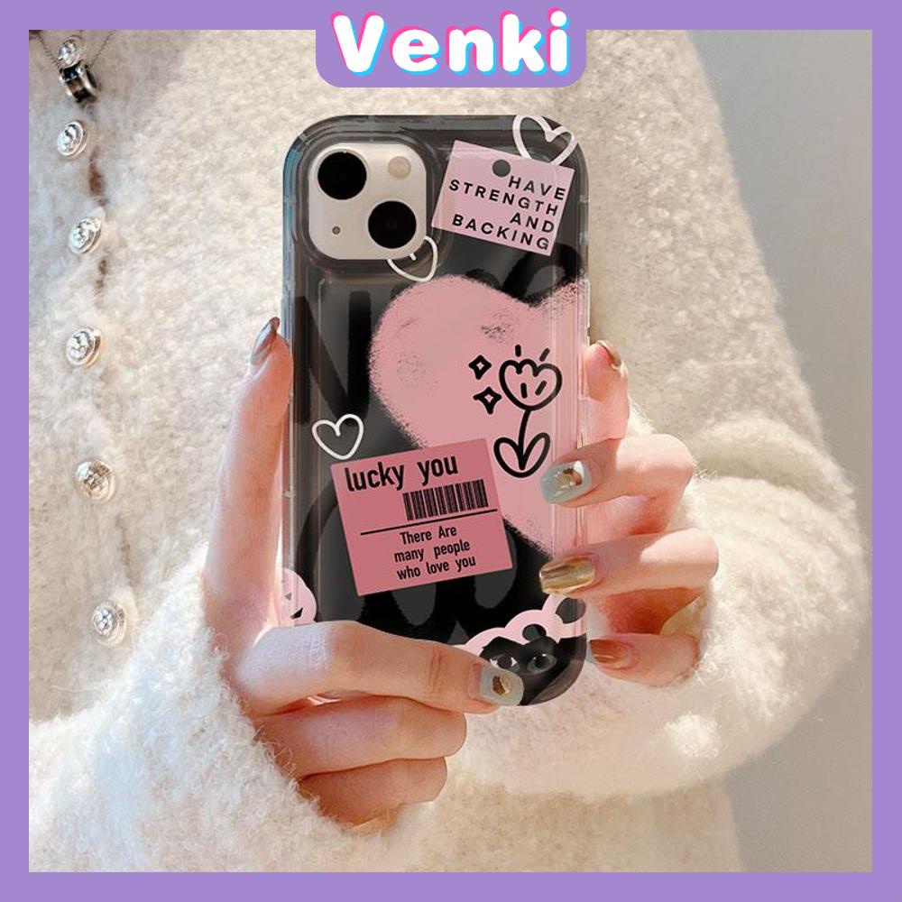 Case For iPhone 14 Pro Max Soft TPU Jelly Airbag Case Creative Pink Heart Camera Protection Shockproof For iPhone 14 13 12 11 Plus Pro Max 7 Plus X XR