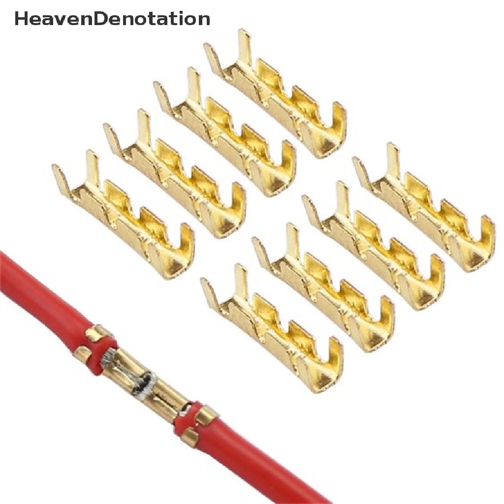 [HeavenDenotation] Terminal Konektor Spade Female Uninsulated Terminal Crimp Kawat Listrik HDV