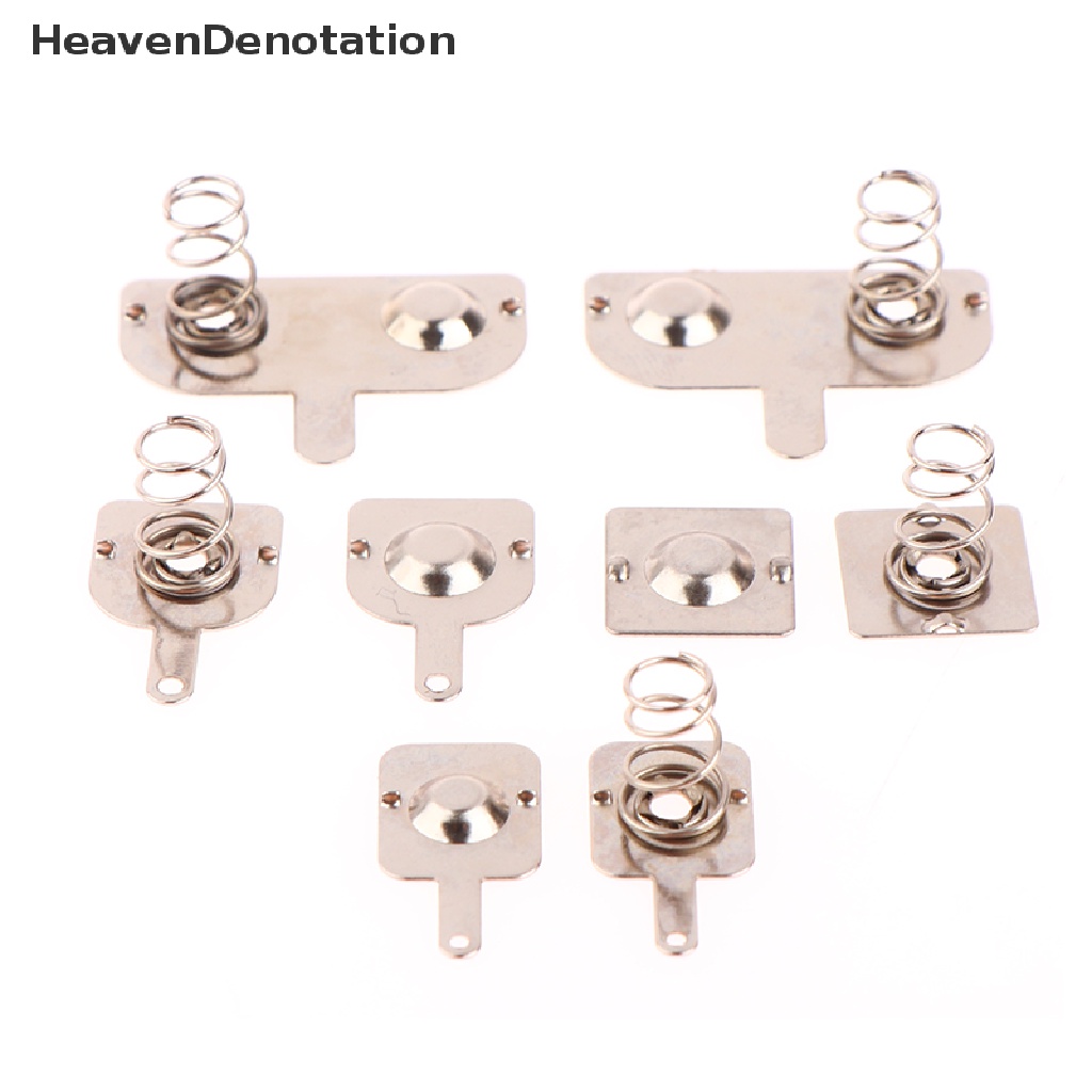 [HeavenDenotation] 10pcs Spring Sheet12 * 10/12MM Contact Sheet AA Kotak Positif Dan Negatif Lembaran 0.3MM Besi+Nikel Plag AA Spring HDV