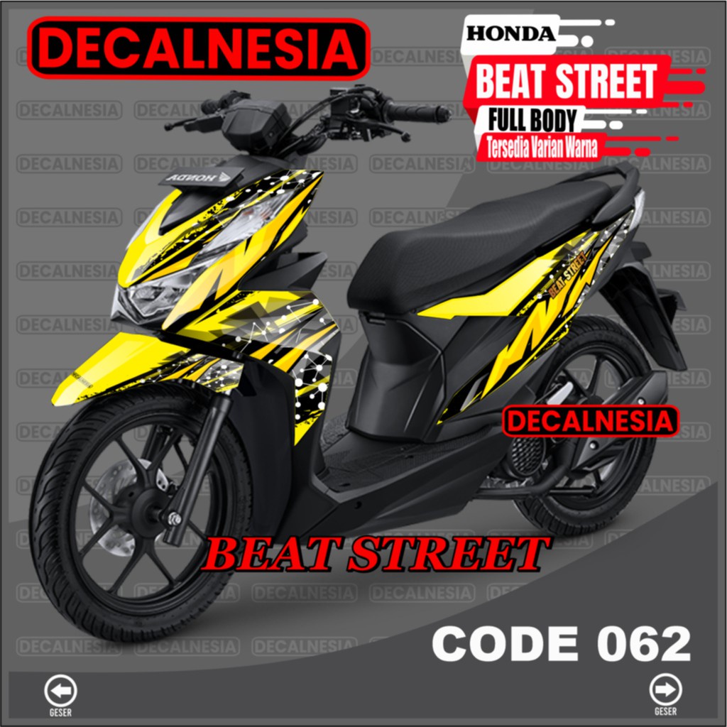 Decal Beat Street New 2021 Full Body Stiker Motor 2020 Modif Sticker Variasi Aksesoris 2022 Dekal C62