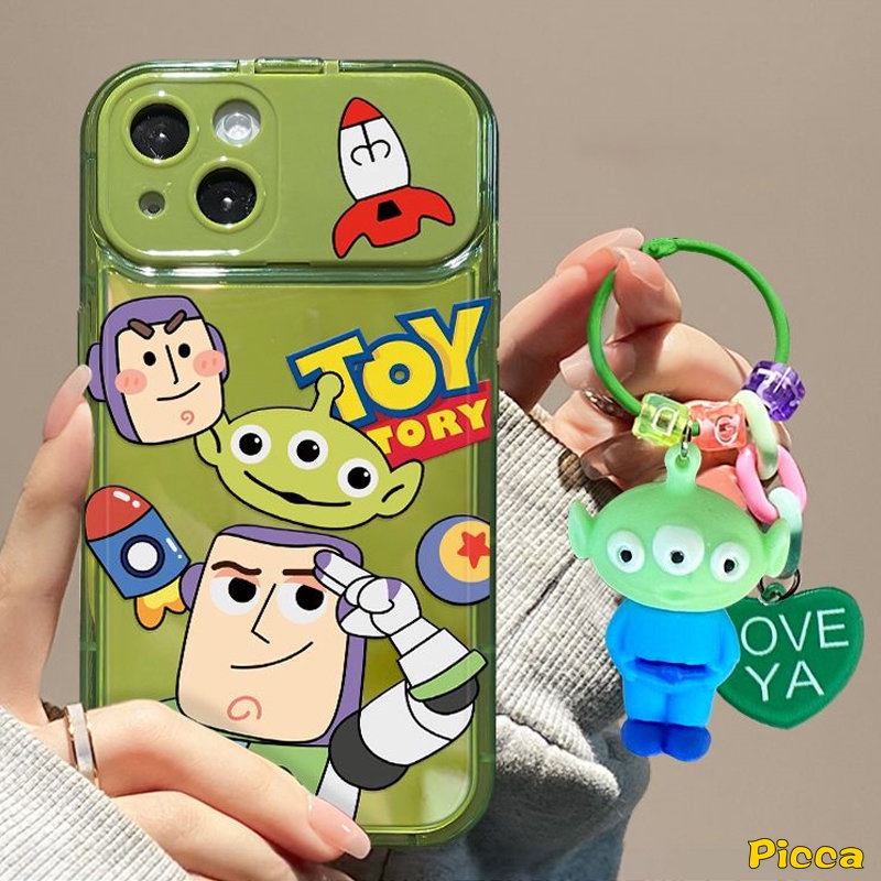 IPHONE Gelang Boneka 3D Flip Make Up Mirror Case Kompatibel Untuk Iphone11Xr 7 8 14 Plus 11 14 13 12 Pro MAX X XS MAX SE Beruang Strawberry Lucu Manyo Kartun Toy Story Shockproof Soft Cover