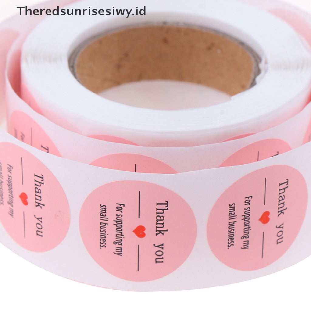 # Kado Mom &amp; PAPA DIY # Stiker Label Kertas Pink Thank You Stiker Scrapbooking 500pcs Label Segel~