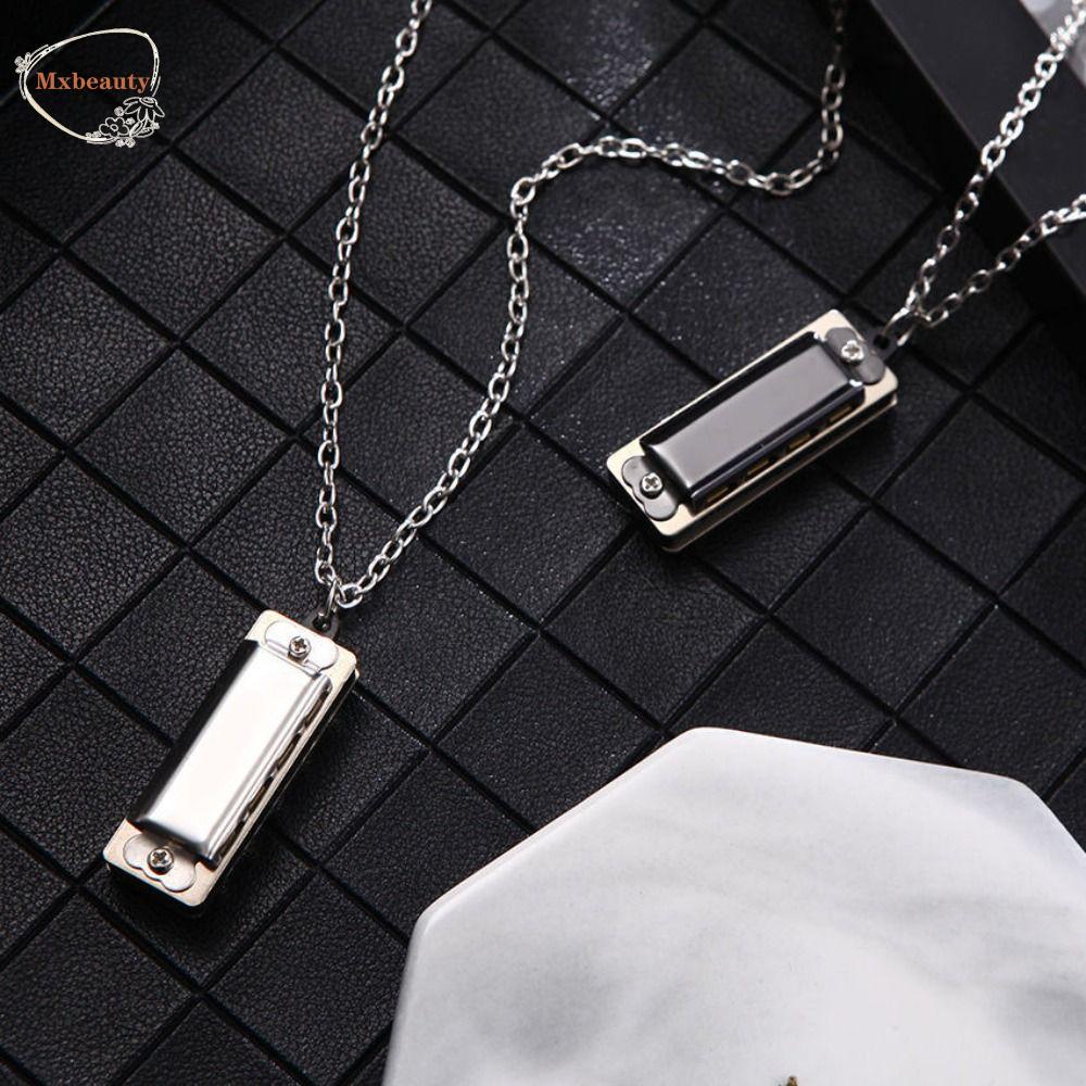 Mxbeauty Mini Harmonika Kalung Perhiasan Hadiah Temperamen Klavikula Rantai Peluit Sweater Rantai Pasangan Kalung Alloy Gaya Korea Kalung