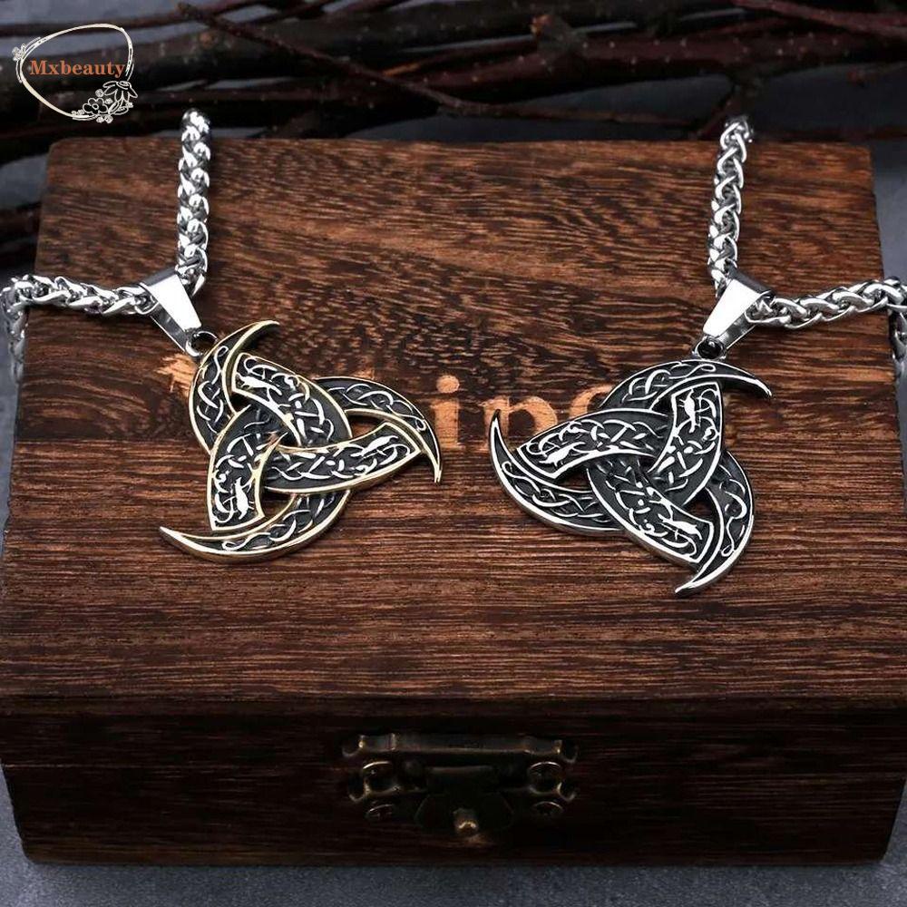 Mxbeauty Kalung Pria Keren Unik Hadiah Ulang Tahun Celtics Simpul Liontin Niche Desain Alloy Sederhana Sweater Rantai