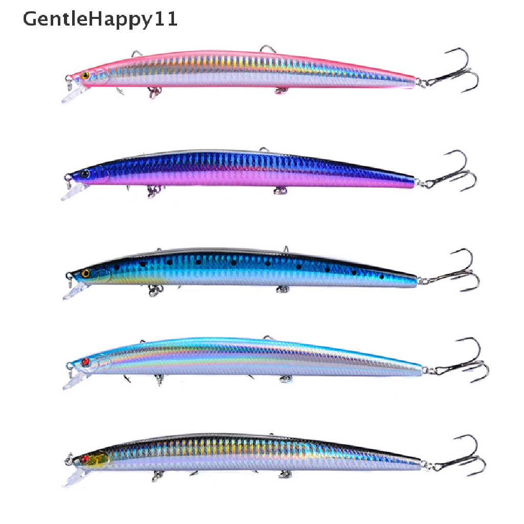 Gentlehappy 18cm 24g Besar Panjang Ikan Kecil Laut Memancing Umpan 3D Mata Kail Kuat Umpan id