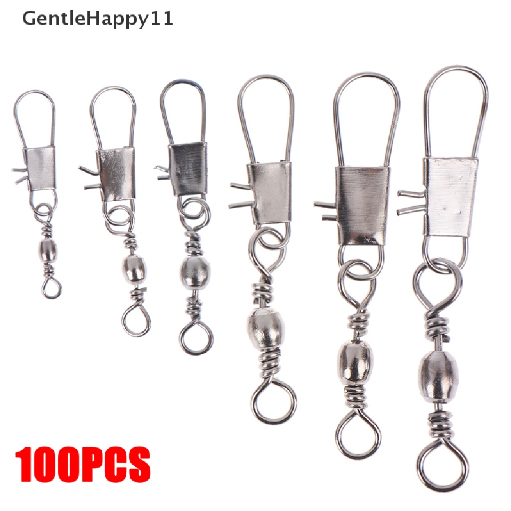 Gentlehappy Barrel swivels rings Konektor Pancing Dengan interlock fishing lure id