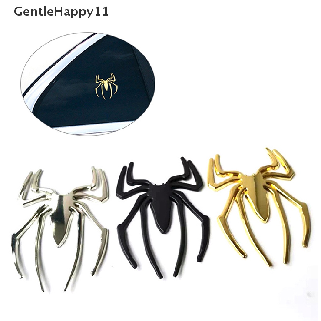 Gentlehappy Stiker Mobil Metal 3D Spider Logo Mobil Metal Sticker Chrome Spider Badge Emblem id