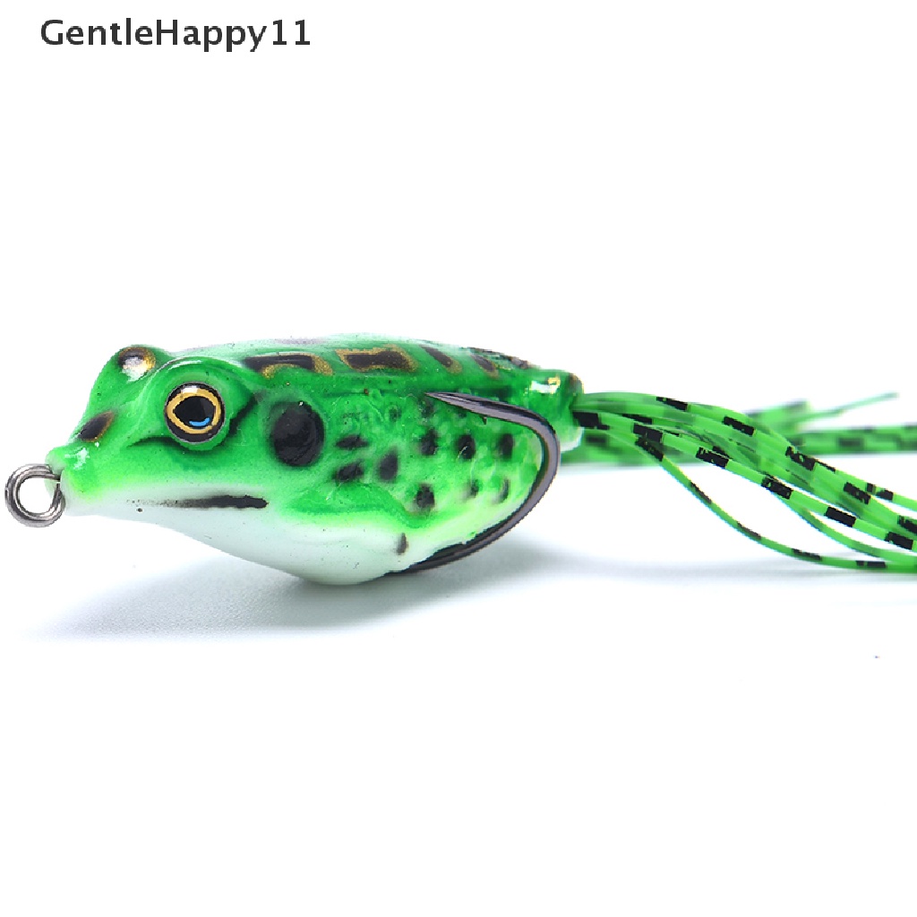 Gentlehappy Frog Soft Fishing Lure Double Hooks Alat Kodok Umpan Buatan id