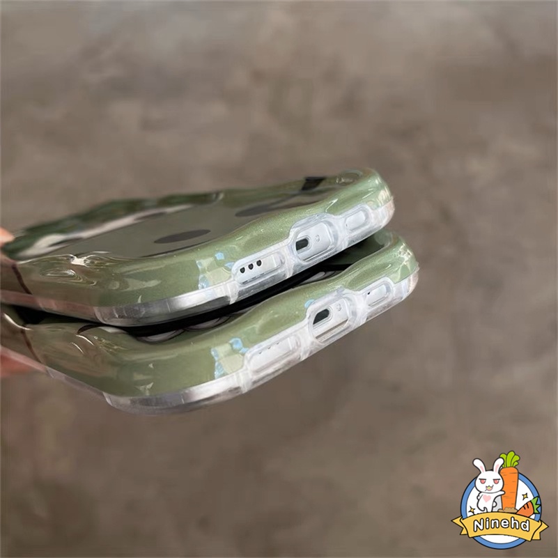IPHONE Casing Kompatibel Untuk Iphone14 13 12 11 Pro Max X Xr Xs Max8 7 6 6s Plus SE 2020 Hidung Lucu Menggali Pola Hewan Hijau Casing Ponsel Anti Jatuh Kreatif Silikon Lembut TPU Penutup Belakang