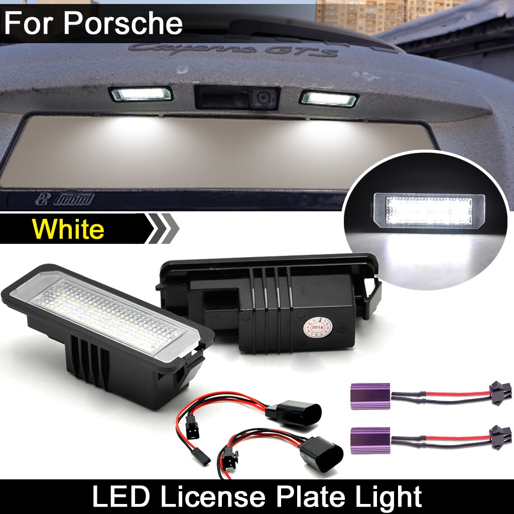 2pcs Lampu Plat Nomor LED Untuk Porsche 911carrera Targa 987boxster Cayman 958 Cayman 987 981 958 Macan 95B Boxster Spyder