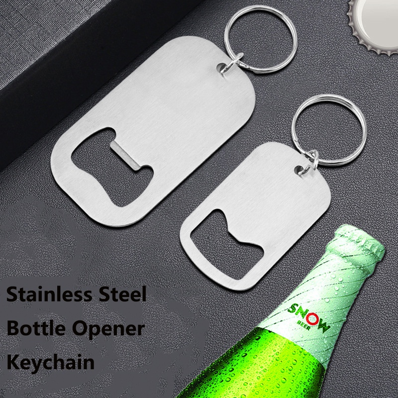 [HOT Sale] Pembuka Bir Gantungan Kunci Portabel Untuk Gantungan Kunci Mobil, Tas Stainless Steel Gantungan Kunci Aksesoris Kreatif Pria Wanita Klasik Pembuka Botol Key Ring Keychain Dekorasi Liontin