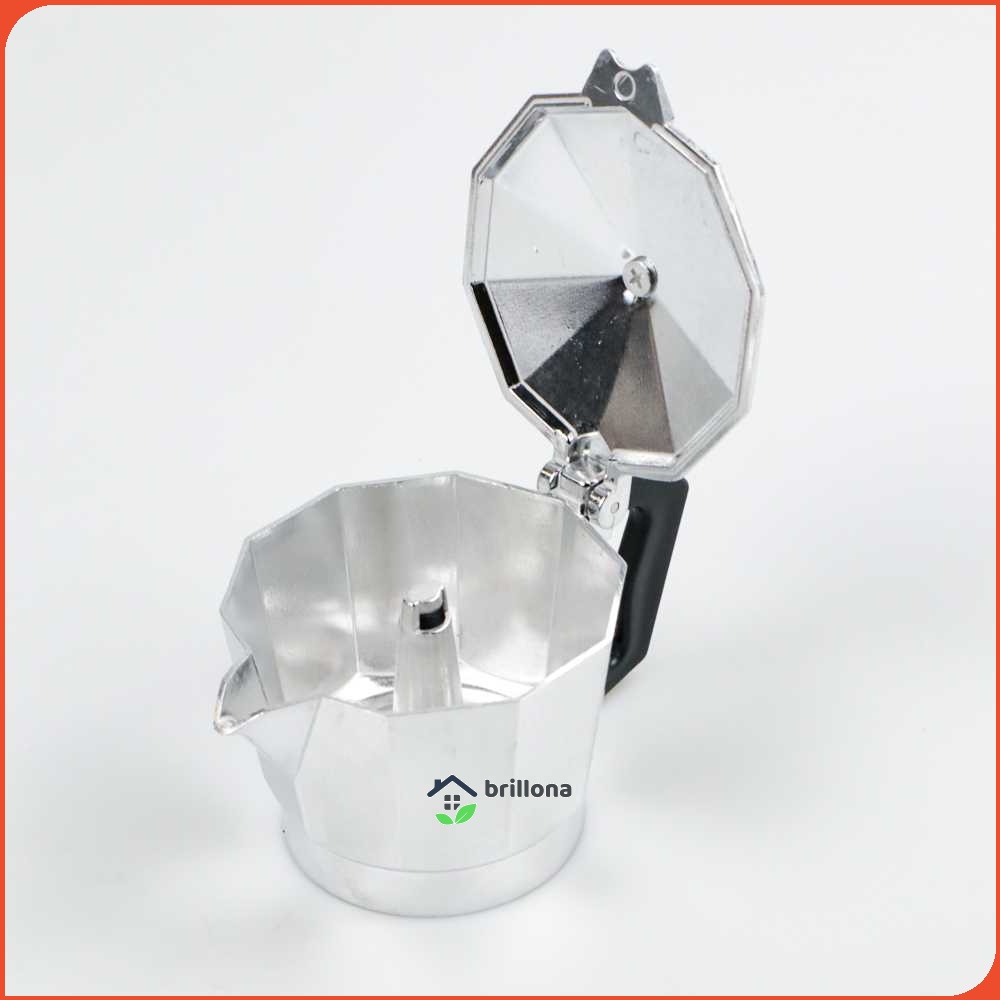 One Two Cups Espresso Coffee Maker Moka Pot Teko Stovetop Filter - JF112
