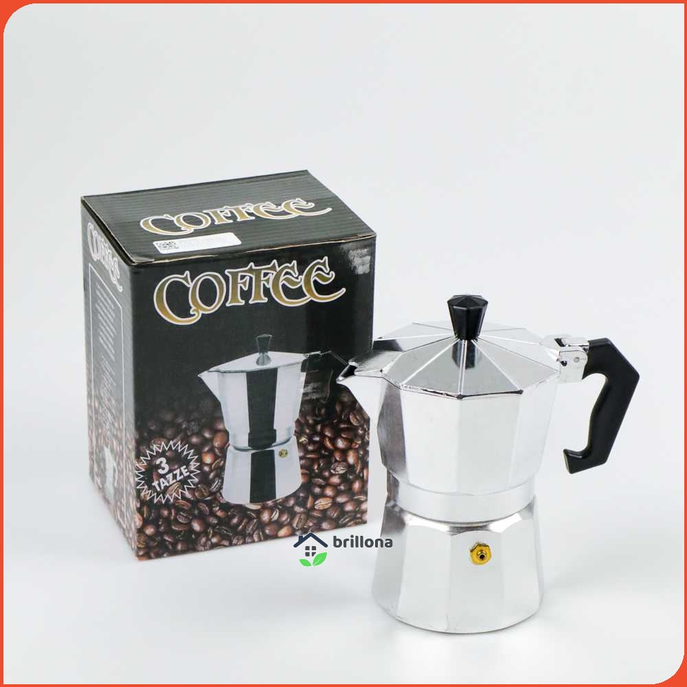 One Two Cups Espresso Coffee Maker Moka Pot Teko Stovetop Filter - JF112