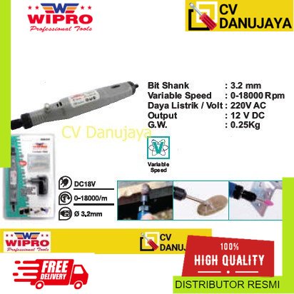 Gerinda Gurinda Grinder Mini (Electric Listrik Mini Grinder) DGM-818 WIPRO