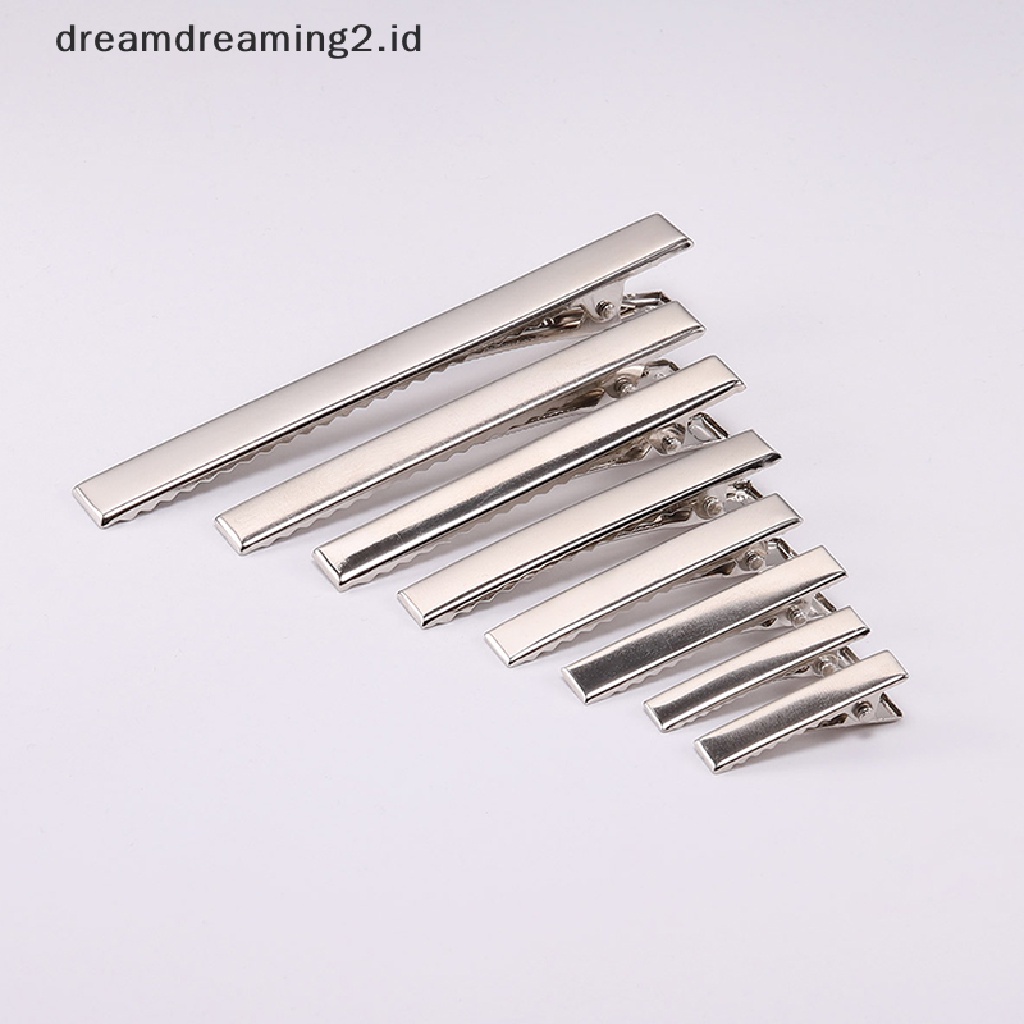 (dream) 20pcs Klip Rambut Aligator Cabang Tunggal Busur DIY Kosong Jepit Rambut Gadis Duckbill Klip Grip Pin//