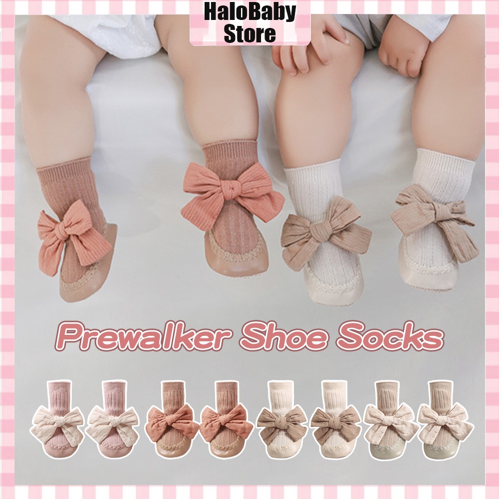 Halo Baby Sepatu Prewalker Bayi/sepatu bayi kaos kaki Ribbon Bayi /Prewalker Pita Bayi anti slip