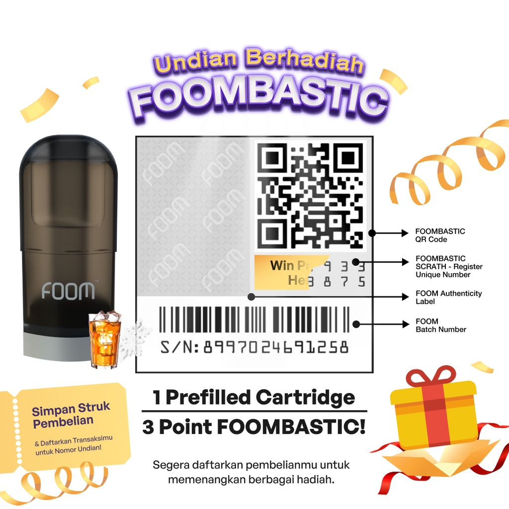 PREFILLED CARTRIDGE FOOM X - Mung Bean Capsule