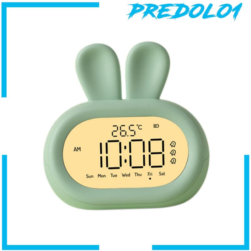 [Predolo1] Lampu Tidur Rechargeable Meja Touch Control Digital Alarm Clock