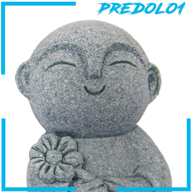 [Predolo1] Kerajinan Patung Monk Buddha Hiasan Tangki Ikan Untuk Dekorasi Desktop Mobil