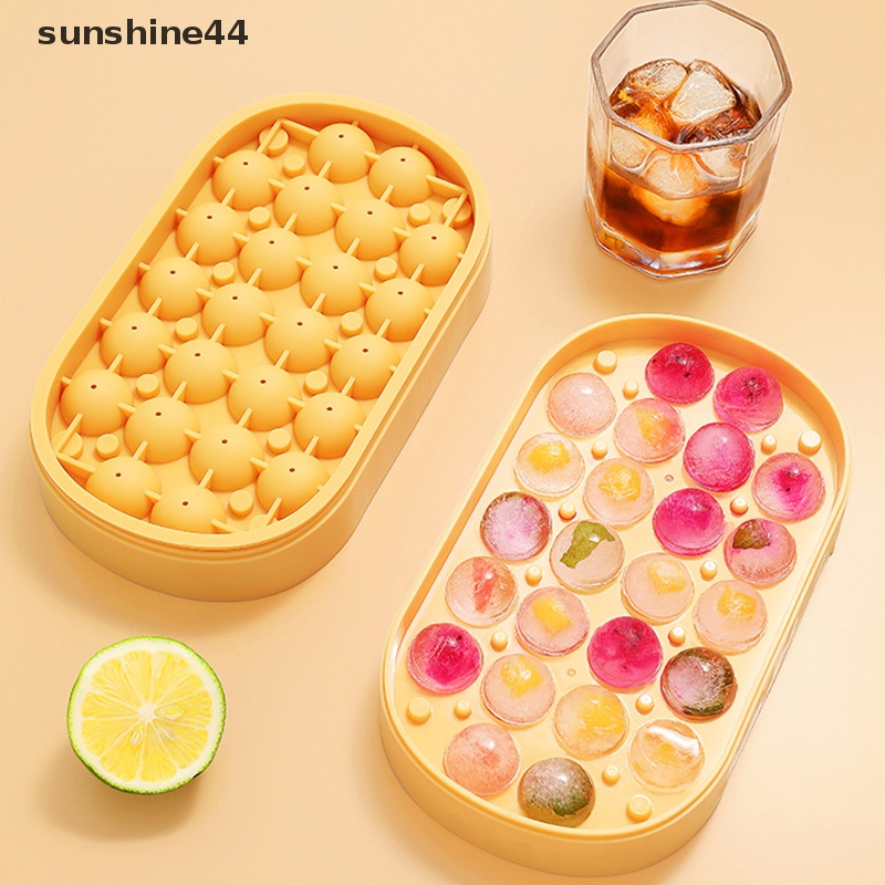 Sunshine Press Type Ice Cube Round Maker Cetakan Es Hoki Untuk Bir Kopi Mini Ice Ball ID