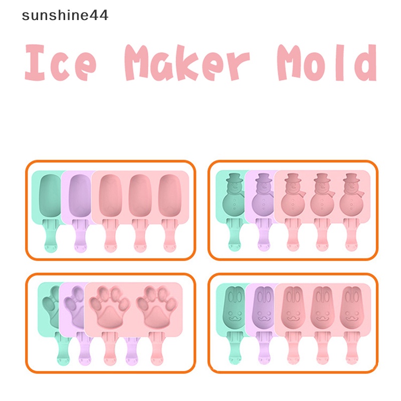 Sunshine Kartun Cetakan Es Krim Silikon Popsicle Molds Reusable Mould Summer Party Kids ID