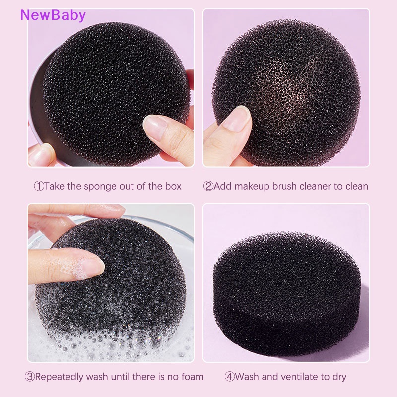 Newbaby Makeup Brush Cleaner Sponge Eyeshadow Spons Pembersih Make Up Brushes Cleaner ID
